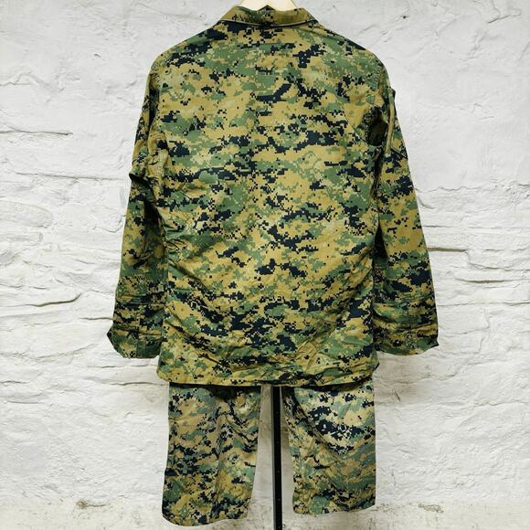 Set USMC MARPAT Digital Woodland Camo Cargo Pants Slant Pocket Shirt US Marines - Picture 2 of 16